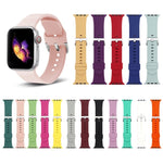 Cinturino in silicone con fibbia argento per Apple Watch
