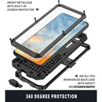 Custodia protettiva in metallo + silicone antiurto impermeabile antipolvere R-JUST con supporto, For Samsung Galaxy S21 FE