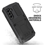 Custodia protettiva in metallo + silicone antiurto impermeabile antipolvere R-JUST con supporto, For Samsung Galaxy S21 FE