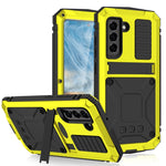Custodia protettiva in metallo + silicone antiurto impermeabile antipolvere R-JUST con supporto, For Samsung Galaxy S21 FE