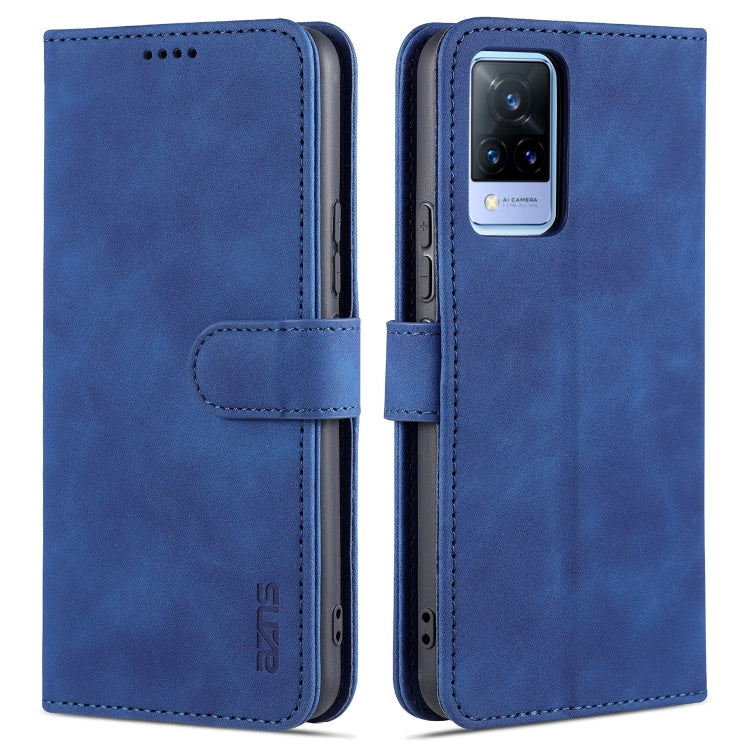 AZNS Skin Feel Calf Texture Custodia in pelle con apertura orizzontale con slot per carte, supporto e portafoglio, For vivo V21, For vivo X60, For vivo X60 Pro