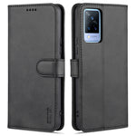 AZNS Skin Feel Calf Texture Custodia in pelle con apertura orizzontale con slot per carte, supporto e portafoglio, For vivo V21, For vivo X60, For vivo X60 Pro