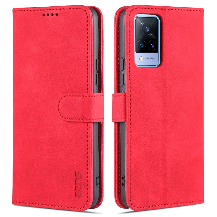 AZNS Skin Feel Calf Texture Custodia in pelle con apertura orizzontale con slot per carte, supporto e portafoglio, For vivo V21, For vivo X60, For vivo X60 Pro