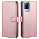 AZNS Skin Feel Calf Texture Custodia in pelle con apertura orizzontale con slot per carte, supporto e portafoglio, For vivo V21, For vivo X60, For vivo X60 Pro