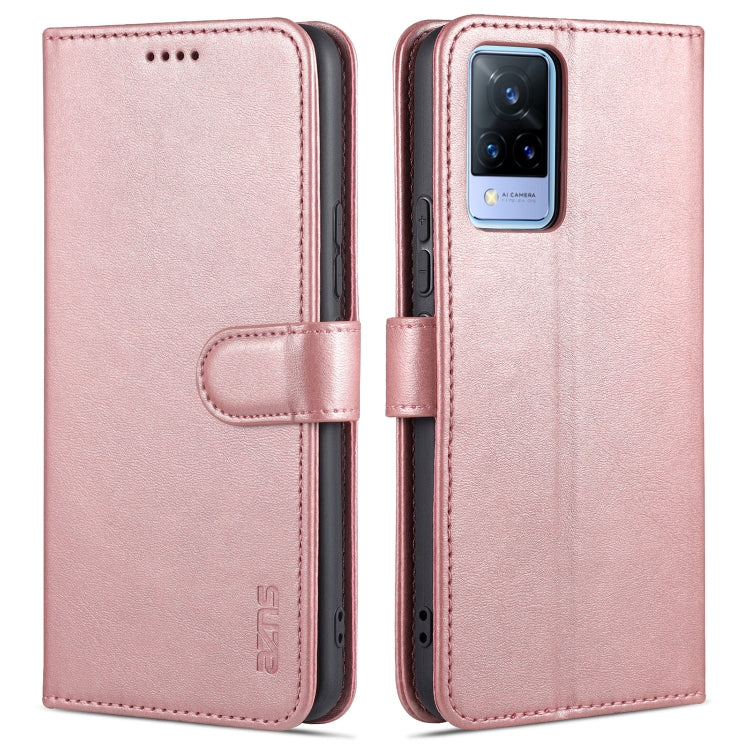 AZNS Skin Feel Calf Texture Custodia in pelle con apertura orizzontale con slot per carte, supporto e portafoglio, For vivo V21, For vivo X60, For vivo X60 Pro