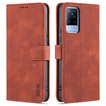 AZNS Skin Feel Calf Texture Custodia in pelle con apertura orizzontale con slot per carte, supporto e portafoglio, For vivo V21, For vivo X60, For vivo X60 Pro