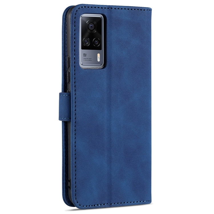 AZNS Skin Feel Calf Texture Custodia in pelle con apertura orizzontale con slot per carte, supporto e portafoglio, For vivo S9e, For vivo Y17 / Y3 / Y3S