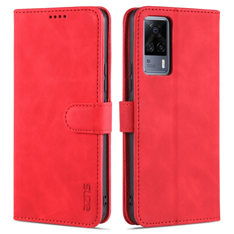 AZNS Skin Feel Calf Texture Custodia in pelle con apertura orizzontale con slot per carte, supporto e portafoglio, For vivo S9e, For vivo Y17 / Y3 / Y3S