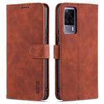 AZNS Skin Feel Calf Texture Custodia in pelle con apertura orizzontale con slot per carte, supporto e portafoglio, For vivo S9e, For vivo Y17 / Y3 / Y3S