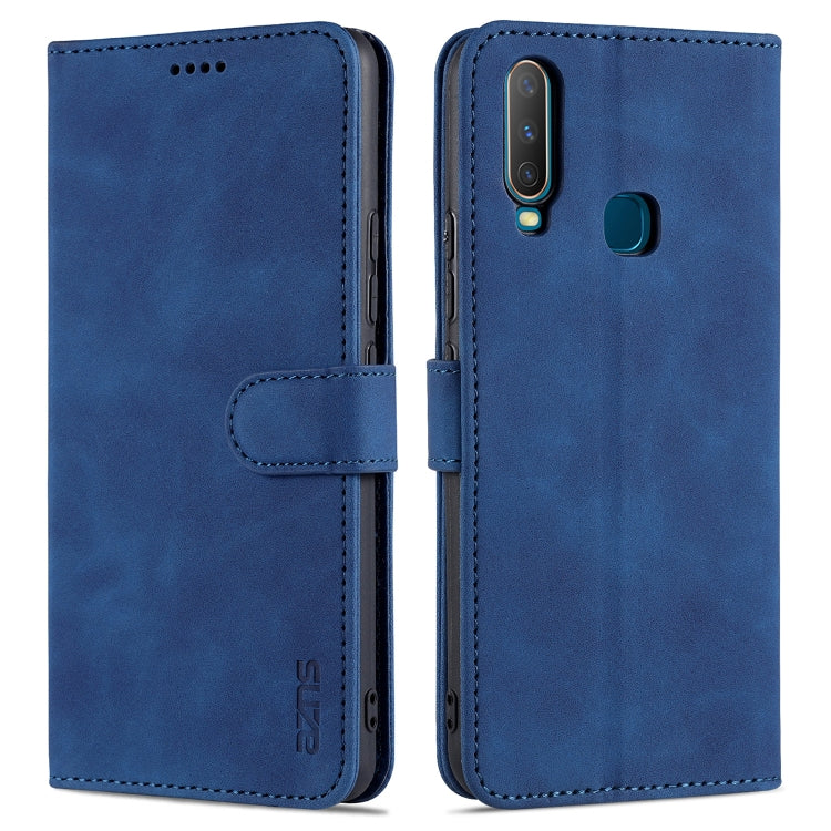 AZNS Skin Feel Calf Texture Custodia in pelle con apertura orizzontale con slot per carte, supporto e portafoglio, For vivo S9e, For vivo Y17 / Y3 / Y3S