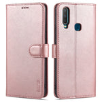 AZNS Skin Feel Calf Texture Custodia in pelle con apertura orizzontale con slot per carte, supporto e portafoglio, For vivo S9e, For vivo Y17 / Y3 / Y3S