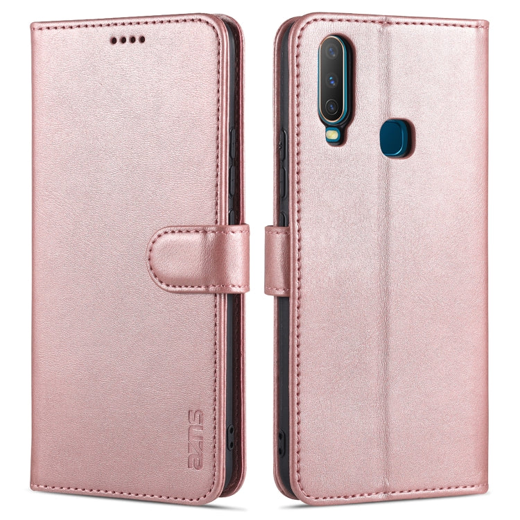 AZNS Skin Feel Calf Texture Custodia in pelle con apertura orizzontale con slot per carte, supporto e portafoglio, For vivo S9e, For vivo Y17 / Y3 / Y3S