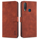 AZNS Skin Feel Calf Texture Custodia in pelle con apertura orizzontale con slot per carte, supporto e portafoglio, For vivo S9e, For vivo Y17 / Y3 / Y3S