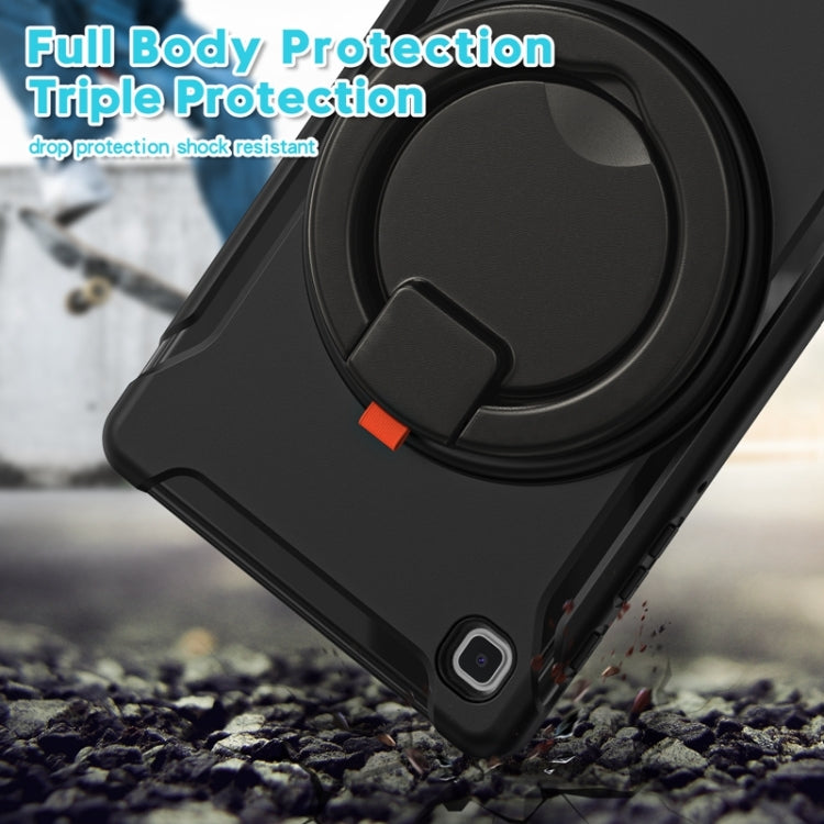 Custodia protettiva antiurto in silicone + PC con supporto per impugnatura pieghevole con rotazione a 360 gradi e slot per penna, For Samsung Galaxy Tab A7 Lite T220, For iPad mini 5 / 4