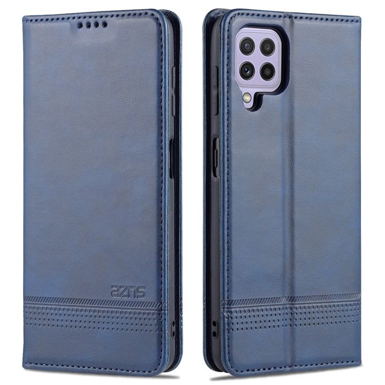 AZNS Custodia in pelle a vibrazione orizzontale con struttura in vitello magnetico con slot per carte, supporto e portafoglio, For Samsung Galaxy A22 4G, For Samsung Galaxy A22 5G