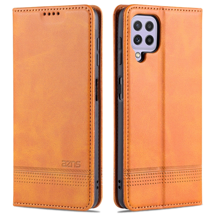 AZNS Custodia in pelle a vibrazione orizzontale con struttura in vitello magnetico con slot per carte, supporto e portafoglio, For Samsung Galaxy A22 4G, For Samsung Galaxy A22 5G
