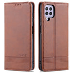 AZNS Custodia in pelle a vibrazione orizzontale con struttura in vitello magnetico con slot per carte, supporto e portafoglio, For Samsung Galaxy A22 4G, For Samsung Galaxy A22 5G