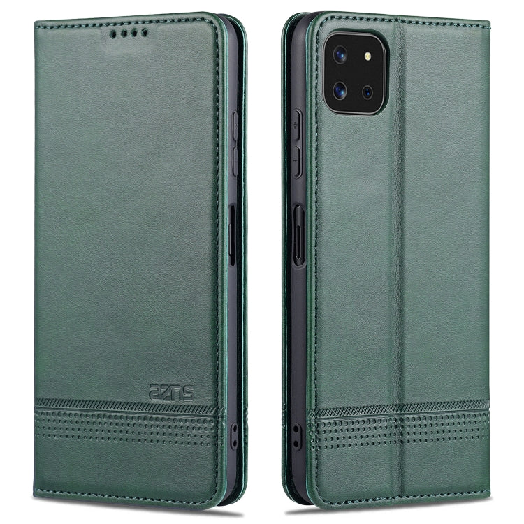AZNS Custodia in pelle a vibrazione orizzontale con struttura in vitello magnetico con slot per carte, supporto e portafoglio, For Samsung Galaxy A22 4G, For Samsung Galaxy A22 5G