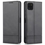 AZNS Custodia in pelle a vibrazione orizzontale con struttura in vitello magnetico con slot per carte, supporto e portafoglio, For Samsung Galaxy A22 4G, For Samsung Galaxy A22 5G