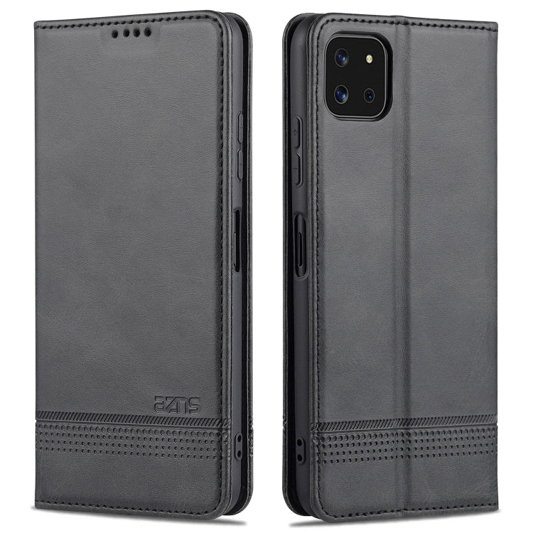 AZNS Custodia in pelle a vibrazione orizzontale con struttura in vitello magnetico con slot per carte, supporto e portafoglio, For Samsung Galaxy A22 4G, For Samsung Galaxy A22 5G