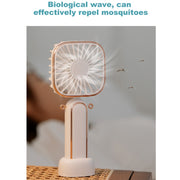 WT-TX6 Ventilatore elettrico portatile pieghevole con ricarica USB repellente per zanzare, controllo a 3 velocità