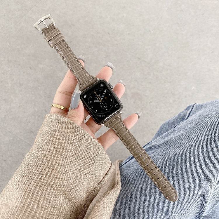 Cinturino in pelle di coccodrillo per Apple Watch 40/44mm e 41/45
