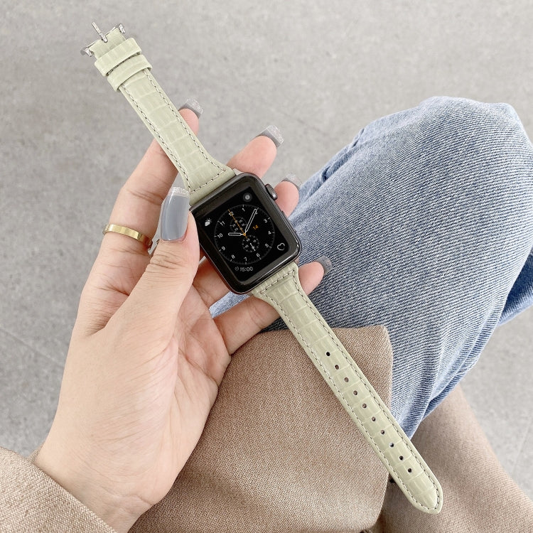 Cinturino in pelle di coccodrillo per Apple Watch 40/44mm e 41/45