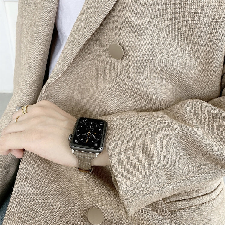 Cinturino in pelle di coccodrillo per Apple Watch 40/44mm e 41/45