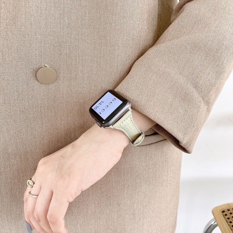 Cinturino in pelle di coccodrillo per Apple Watch 40/44mm e 41/45