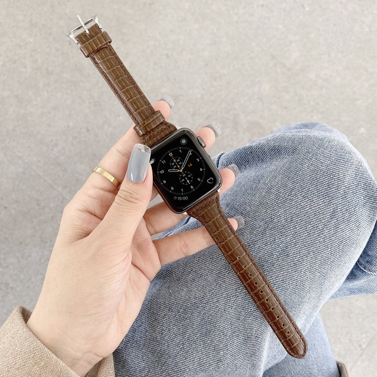 Cinturino in pelle di coccodrillo per Apple Watch 40/44mm e 41/45