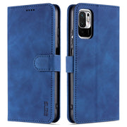 AZNS Skin Feel Calf Texture Custodia in pelle con apertura orizzontale con slot per carte, supporto e portafoglio, For Xiaomi Poco M3 Pro 5G
