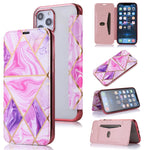 Custodia portafoglio in pelle PU con slot carte per iPhone 12 Pro