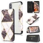 Custodia portafoglio in pelle PU con supporto per iPhone XS Max