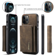 DG.MING M1 Series 3-Fold Multi Card Wallet + Cover posteriore magnetica Custodia antiurto con funzione di supporto, For iPhone 12 mini, For iPhone 12 / 12 Pro, For iPhone 12 Pro Max