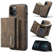 DG.MING M1 Series 3-Fold Multi Card Wallet + Cover posteriore magnetica Custodia antiurto con funzione di supporto, For iPhone 12 mini, For iPhone 12 / 12 Pro, For iPhone 12 Pro Max