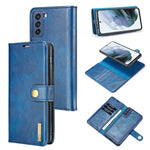 DG.MING Crazy Horse Texture Flip Custodia in pelle magnetica staccabile con supporto e slot per schede e portafoglio, For Samsung Galaxy S21 FE