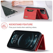 DG.MING M2 Series 3-Fold Multi Card Bag + Cover posteriore magnetica Custodia antiurto con funzione portafoglio e supporto, For iPhone 12 mini, For iPhone 12 / 12 Pro, For iPhone 12 Pro Max