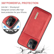 DG.MING M2 Series 3-Fold Multi Card Bag + Cover posteriore magnetica Custodia antiurto con funzione portafoglio e supporto, For iPhone 12 mini, For iPhone 12 / 12 Pro, For iPhone 12 Pro Max