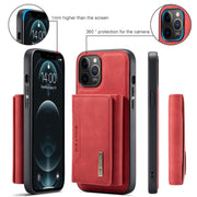DG.MING M2 Series 3-Fold Multi Card Bag + Cover posteriore magnetica Custodia antiurto con funzione portafoglio e supporto, For iPhone 12 mini, For iPhone 12 / 12 Pro, For iPhone 12 Pro Max