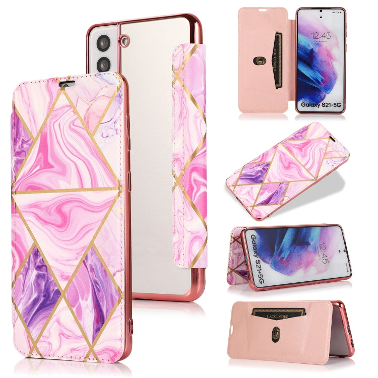 Custodia in pelle a conchiglia orizzontale PU + TPU con placcatura abbronzante con supporto e slot per schede, For Samsung Galaxy S21+ 5G, For Samsung Galaxy S21 5G, For Samsung Galaxy S20 FE, For Samsung Galaxy S20+, For Samsung Galaxy Note9          ...