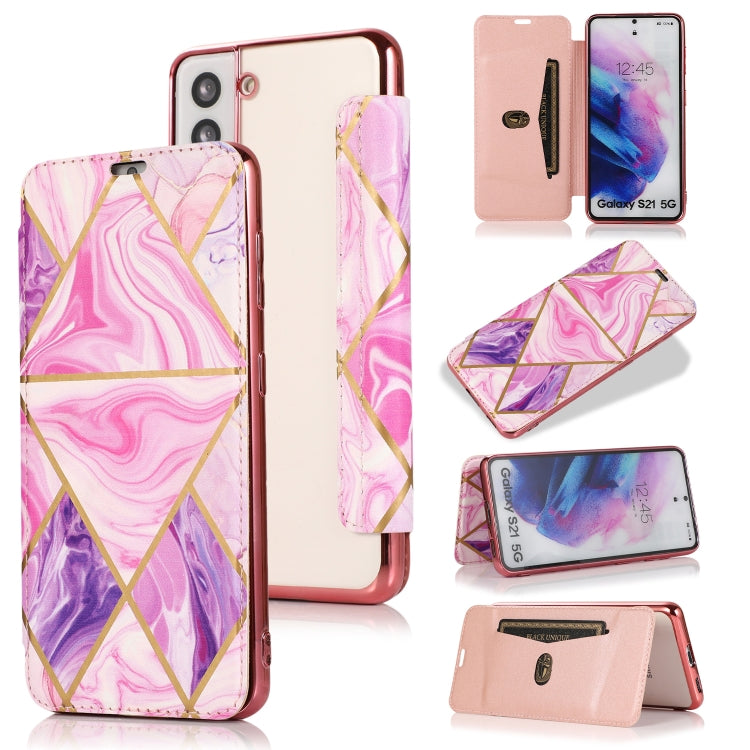 Custodia in pelle a conchiglia orizzontale PU + TPU con placcatura abbronzante con supporto e slot per schede, For Samsung Galaxy S21+ 5G, For Samsung Galaxy S21 5G, For Samsung Galaxy S20 FE, For Samsung Galaxy S20+, For Samsung Galaxy Note9          ...