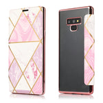 Custodia in pelle a conchiglia orizzontale PU + TPU con placcatura abbronzante con supporto e slot per schede, For Samsung Galaxy S21+ 5G, For Samsung Galaxy S21 5G, For Samsung Galaxy S20 FE, For Samsung Galaxy S20+, For Samsung Galaxy Note9          ...