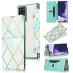 Custodia in pelle a conchiglia orizzontale PU + TPU con placcatura abbronzante con supporto e slot per schede, For Samsung Galaxy Note20 Ultra, For Samsung Galaxy Note10+, For Samsung Galaxy S10, For Samsung Galaxy A71, For Samsung Galaxy S9           ...