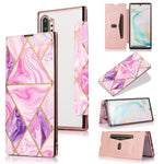 Custodia in pelle a conchiglia orizzontale PU + TPU con placcatura abbronzante con supporto e slot per schede, For Samsung Galaxy Note20 Ultra, For Samsung Galaxy Note10+, For Samsung Galaxy S10, For Samsung Galaxy A71, For Samsung Galaxy S9           ...