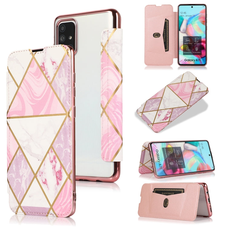 Custodia in pelle a conchiglia orizzontale PU + TPU con placcatura abbronzante con supporto e slot per schede, For Samsung Galaxy Note20 Ultra, For Samsung Galaxy Note10+, For Samsung Galaxy S10, For Samsung Galaxy A71, For Samsung Galaxy S9           ...