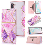 Custodia in pelle a conchiglia orizzontale PU + TPU con placcatura abbronzante con supporto e slot per schede, For Samsung Galaxy Note20 Ultra, For Samsung Galaxy Note10+, For Samsung Galaxy S10, For Samsung Galaxy A71, For Samsung Galaxy S9           ...