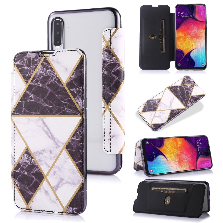 Custodia in pelle a conchiglia orizzontale PU + TPU con placcatura abbronzante con supporto e slot per schede, For Samsung Galaxy A50, For Samsung Galaxy S8, For Samsung Galaxy S9+, For Samsung Galaxy A20 / A30, For Samsung Galaxy S10e                 ...