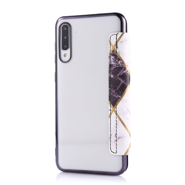 Custodia in pelle a conchiglia orizzontale PU + TPU con placcatura abbronzante con supporto e slot per schede, For Samsung Galaxy A50, For Samsung Galaxy S8, For Samsung Galaxy S9+, For Samsung Galaxy A20 / A30, For Samsung Galaxy S10e                 ...