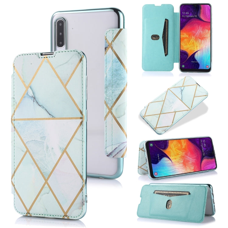 Custodia in pelle a conchiglia orizzontale PU + TPU con placcatura abbronzante con supporto e slot per schede, For Samsung Galaxy A50, For Samsung Galaxy S8, For Samsung Galaxy S9+, For Samsung Galaxy A20 / A30, For Samsung Galaxy S10e                 ...