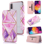 Custodia in pelle a conchiglia orizzontale PU + TPU con placcatura abbronzante con supporto e slot per schede, For Samsung Galaxy A50, For Samsung Galaxy S8, For Samsung Galaxy S9+, For Samsung Galaxy A20 / A30, For Samsung Galaxy S10e                 ...